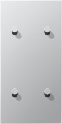 Jung Abdeckung mit Kipphebel Kegel, 2fach, alu AL 12-25 K 0