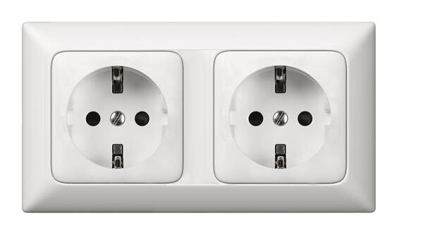 Legrand Legrand 776172 Steckdose (SL) 2-fach waagerecht volle Platte Creo ultraweiß