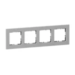 Legrand 766124 SEANO Natura 4-fach Rahmen aus Echtmaterial Farbausführung Al