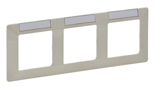 Legrand Legrand 754053 Rahmen 3-fach Valena Life mandelweiß/Chrom Thermoplast