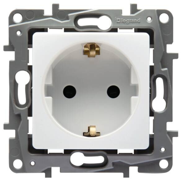 Legrand Legrand 664531 Schuko Steckdose mit Spreizkralle Niloe ultraweiß