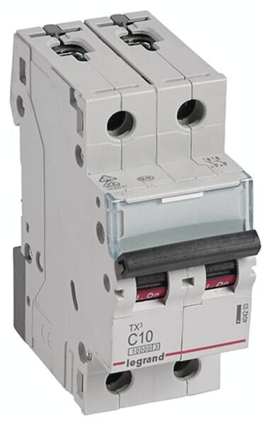 Legrand Legrand 404203 TX3 LS-Schalter C 10A 2-polig 10kA 400VAC 2TE