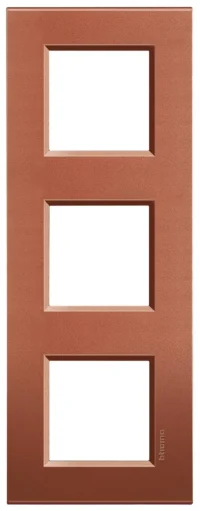 BTicino LNA4802M3RK LivingLight Abdeckrahmen 3-fach 2+2+2M Brick