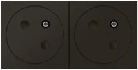 Legrand 079192L Link 2xSteckdose 45° F/B Standard erhöht Berührungsschutz Mosaic schwarz