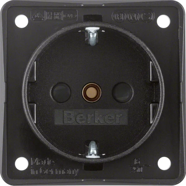 Berker Berker Schuko-Steckdoseschwarz 9419505