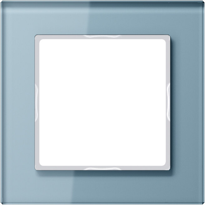 Jung Jung Glasrahmen 1-fach bl/grau waage/senkrecht AC 581 GL BLGR