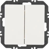Berker Modul mit Wippe 2-fach Q.x Polarweiß samt 24126189