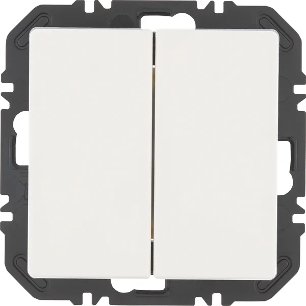 Berker Modul mit Wippe 2-fach Q.x Polarweiß samt 24126189