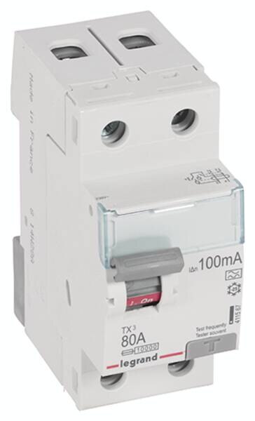 Legrand Legrand 411567 TX3 Fi-Schalter 80A 2-polig 100mA Typ A 230VAC 2TE