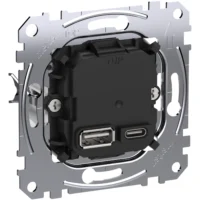 Merten USB-Ladeeinsatz Typ A+C mit Power-Delivery-T MEG4366-0120