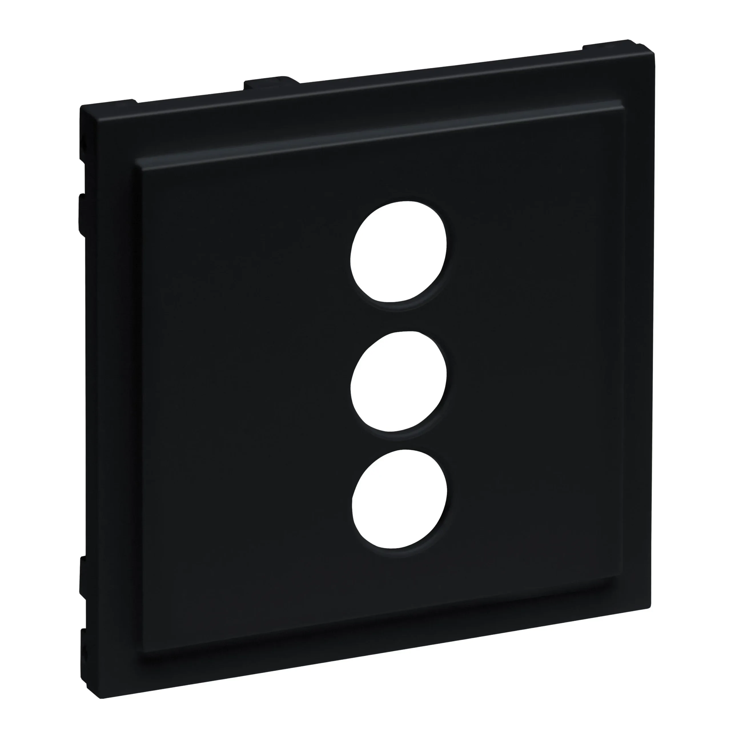 Legrand Legrand 765386 SEANO Abdeckung f.3-fach RCA (Cinch)-Anschlussdose Schwarz lackiert