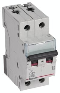 Legrand 403741 TX3 LS-Schalter D 32A 2-polig 6kA 400VAC 2TE