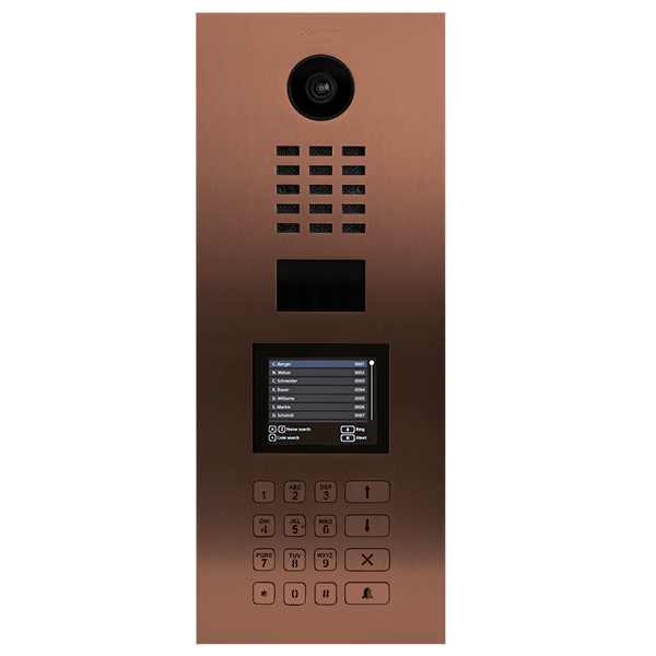 DoorBird D21DKV IP Video Türsprechanlage – Bronze-Optik (PVD)