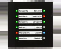 MDT Meldetableau Unterputz KNX schwarz LED SCN-GLED1S.01S