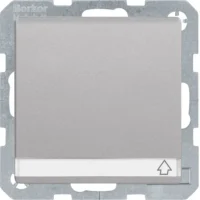 Berker SCHUKO-Steckdose alu/lackiert mit Klappdeckel+BSF 47526084