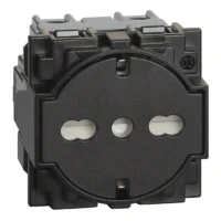 BTicino KG4140A16F LivingNow Kombi- Steckdose Italien in flacher Optik Black