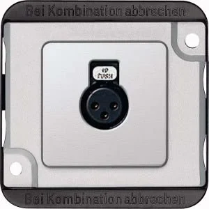 Merten Merten Audio-Steckbuchse mat/si XLR-Rundsteckver.3-polig 460860