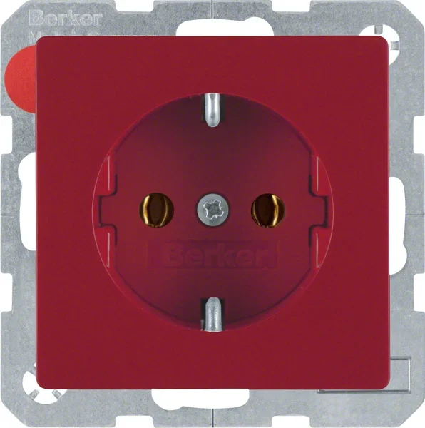 Berker Berker SCHUKO-Steckdose rot, samt 47436012