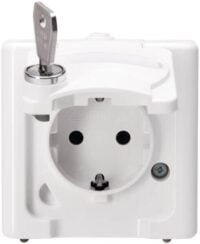 Kopp 104002009 Schutzkontsteckd AP-FR 1-fach 16A Typ6 IP44 Blueelectric arktis