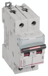 Legrand 409911 DX3 LS-Schalter Z 6A 2-polig 25kA 400VAC 2TE