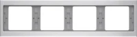 Berker Rahmen aluminium 4-fach waagerecht 13837003