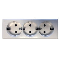 Kopp 100502000 Schutzkontaktsteckdose 3-fach 16A 250V arktis