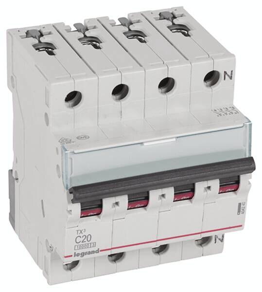Legrand Legrand 404240 TX3 LS-Schalter C 20A 3-polig+N 10kA 400VAC 4TE