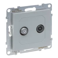 Legrand 765270 SEANO Einzeldose TV-SAT f 2 Kabel und HD-TV in der Farbe Al