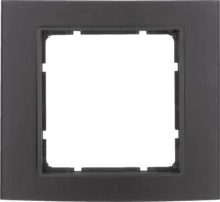 Berker Rahmen 1-fach alu/schwarz/anthr 10113005