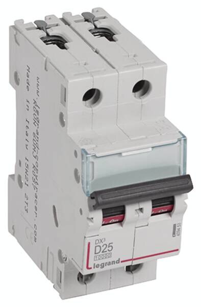Legrand Legrand 409453 DX3 LS-Schalter D 25A 2-polig 10kA 400VAC 2TE