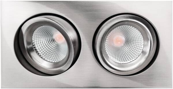 SG Leuchten SG LEUCHTEN LED-Einbaustrahler 14W Konverter Junistar Lux Square 902594 2LEDs si weiß