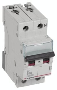 Legrand 404102 TX3 LS-Schalter B 40A 1-polig+N 10kA 230VAC 2TE
