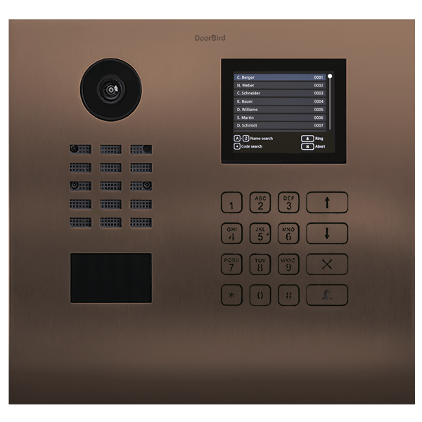 DoorBird D21DKH IP Video Türsprechanlage – Bronze-Optik (PVD)