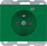 Berker Steckdose Glas gn/gl Kontroll-LED 6765097013