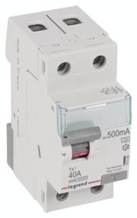 Legrand 411580 TX3 Fi-Schalter 40A 2-polig 500mA Typ A 230VAC 2TE