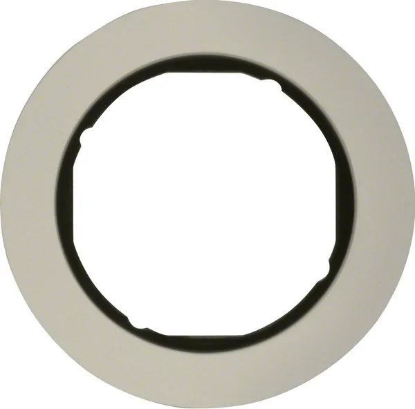 Berker Berker Rahmen Aluminium/schwarz 1-fach, rund 10112084
