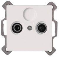 Kopp 941229081 Antennensteckdose 2-fach TV/RF ATHENIS reinweiß