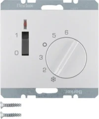 Berker Temperaturregler aluminium Öffner/Zentralstück 20307103