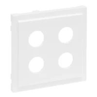 Legrand 765179 SEANO Abdeckung Lautsprecher 2-fach m.4 mm-Buchse Ultraweiß