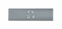 DoorBird D21x Namensschild für eine Ruftaste, Glockensymbol – RAL 7001