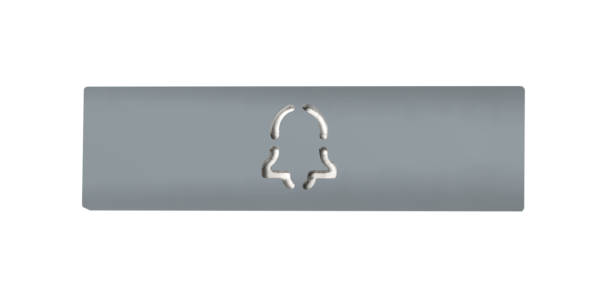 Doorbird DoorBird D21x Namensschild für eine Ruftaste, Glockensymbol – RAL 7001