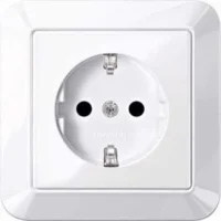 Merten SCHUKO-Steckdose aws/gl volle Abdeckplatte MEG2300-1025
