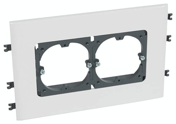 Legrand Legrand 010924 DLPe Schnapprahmen für Schalter 2-fach 130mm