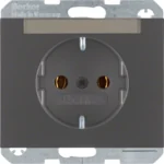 Berker SCHUKO-Steckdose mit Beschriftungsf. 47397006