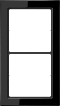 Jung Rahmen 2-fach schwarz waage/senkrecht FD 982 SW