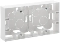 Legrand 864182 Aufputz Gehäuse 2-fach Niloe Step ultraweiß