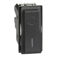 BTicino KG4002 LivingNow 1M Ausschalter 2-polig 16A in der Farbausführung Black