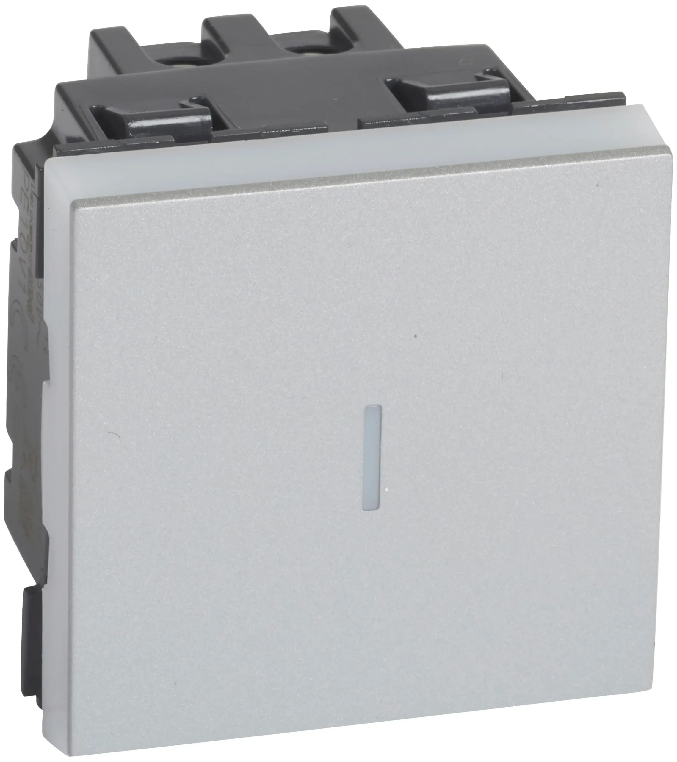 Legrand Legrand 079221L MSC Kreuzschalter 10A (SK) 2-modulig beleuchtbar Aluminium
