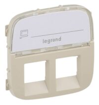 Legrand 755486 Abdeckung RJ11/RJ45 mit B.-feld 2-fach Valena Allure mandelweiß