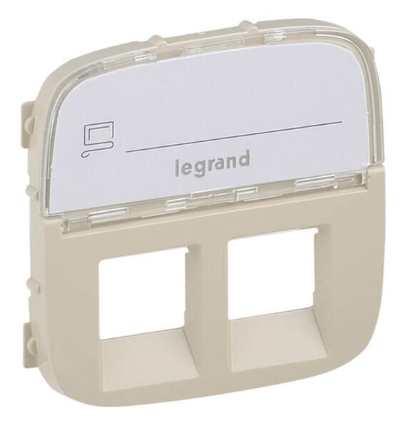 Legrand Legrand 755486 Abdeckung RJ11/RJ45 mit B.-feld 2-fach Valena Allure mandelweiß